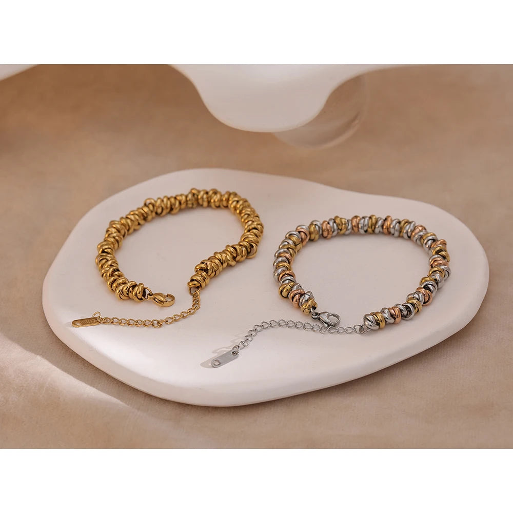 Mixed-Tone Beaded Bracelet