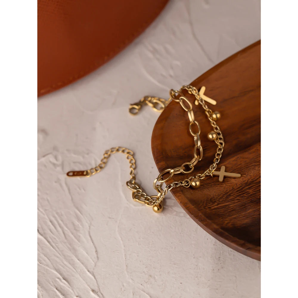 Chic Charm Cross Bracelet