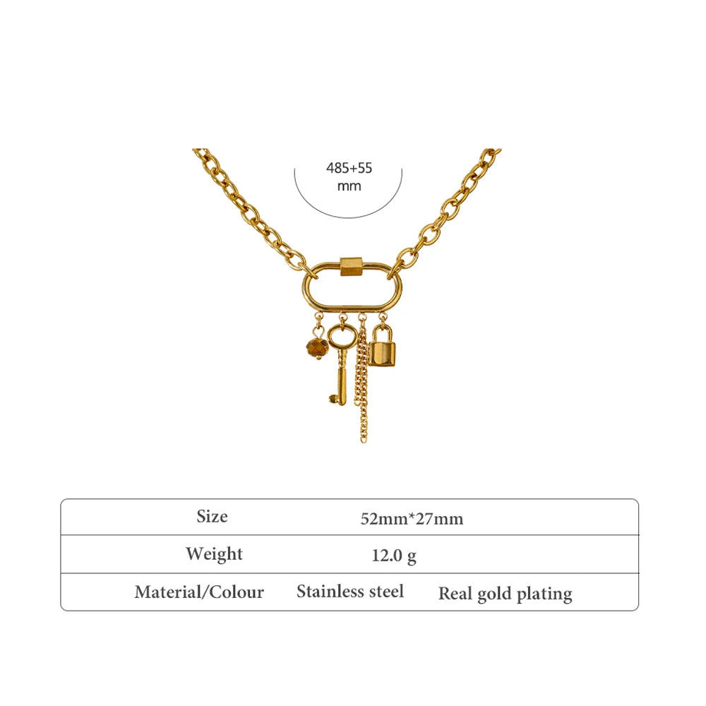 Gilded Harmony Geometric Pendant