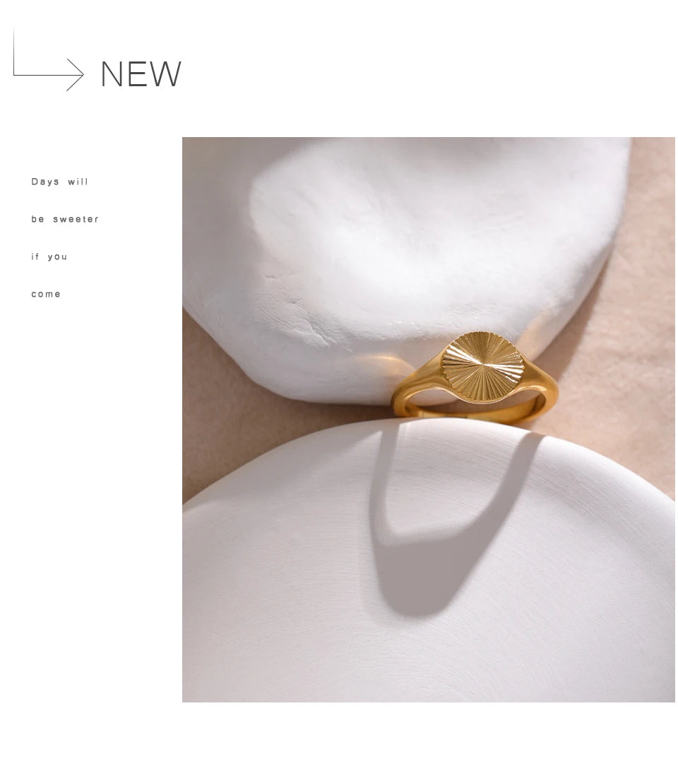 Sunburst Signet Ring