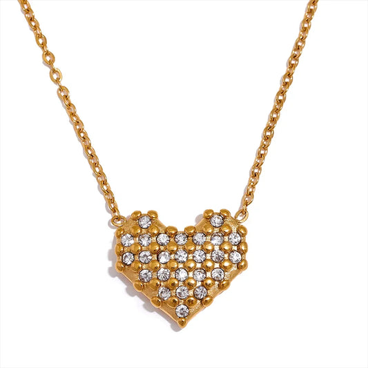 Honeycomb Heart Necklace