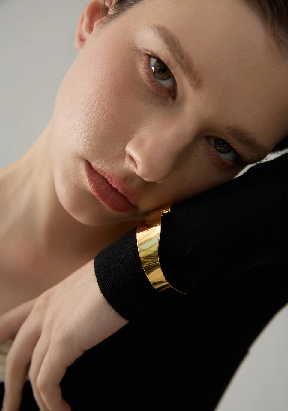 Sculpted Golden Bangle