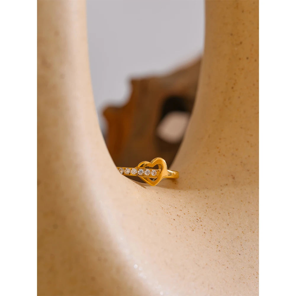Crystal Heart Ring