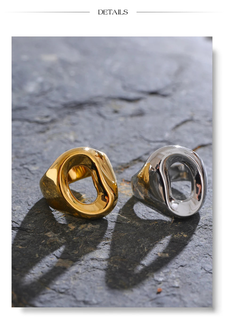 Golden Luxe Geometric Party Ring