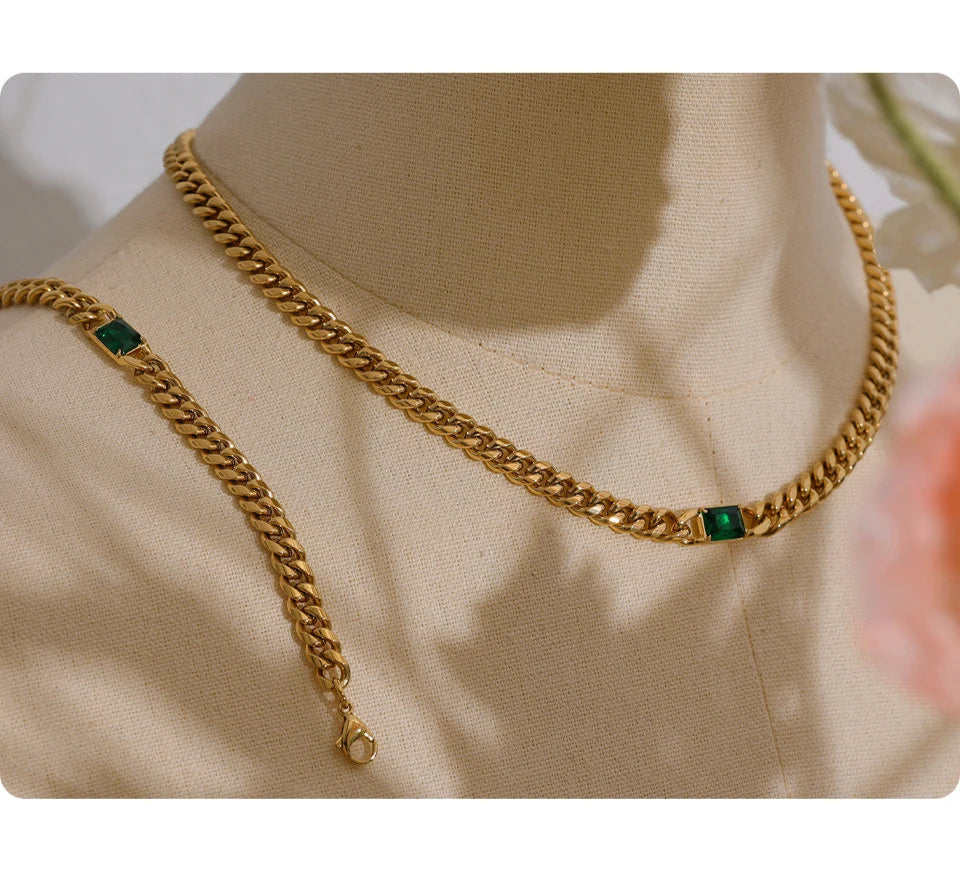 Gold-Plated Chic Chain Set