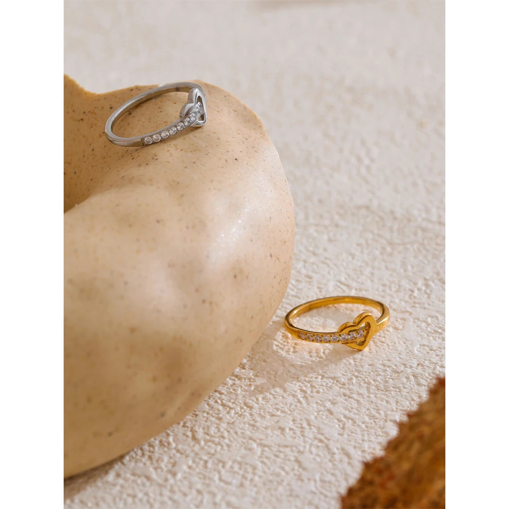Crystal Heart Ring