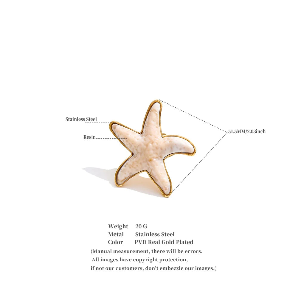 Starfish Adjustable Ring