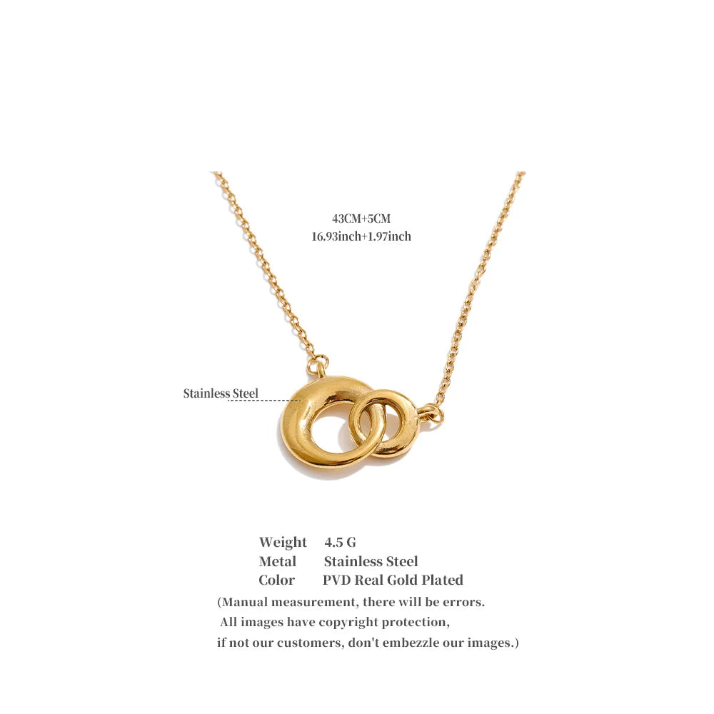 Double Ring Necklace