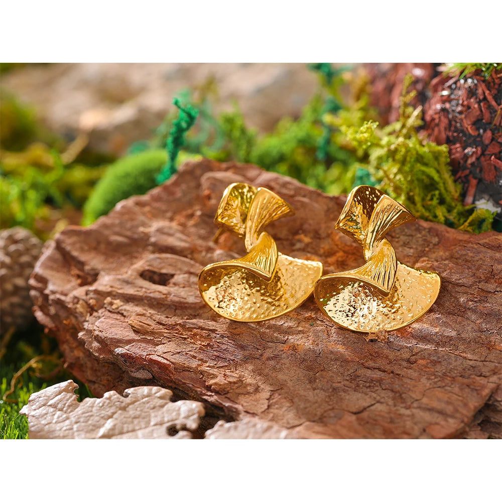 Abstract Fan Earrings