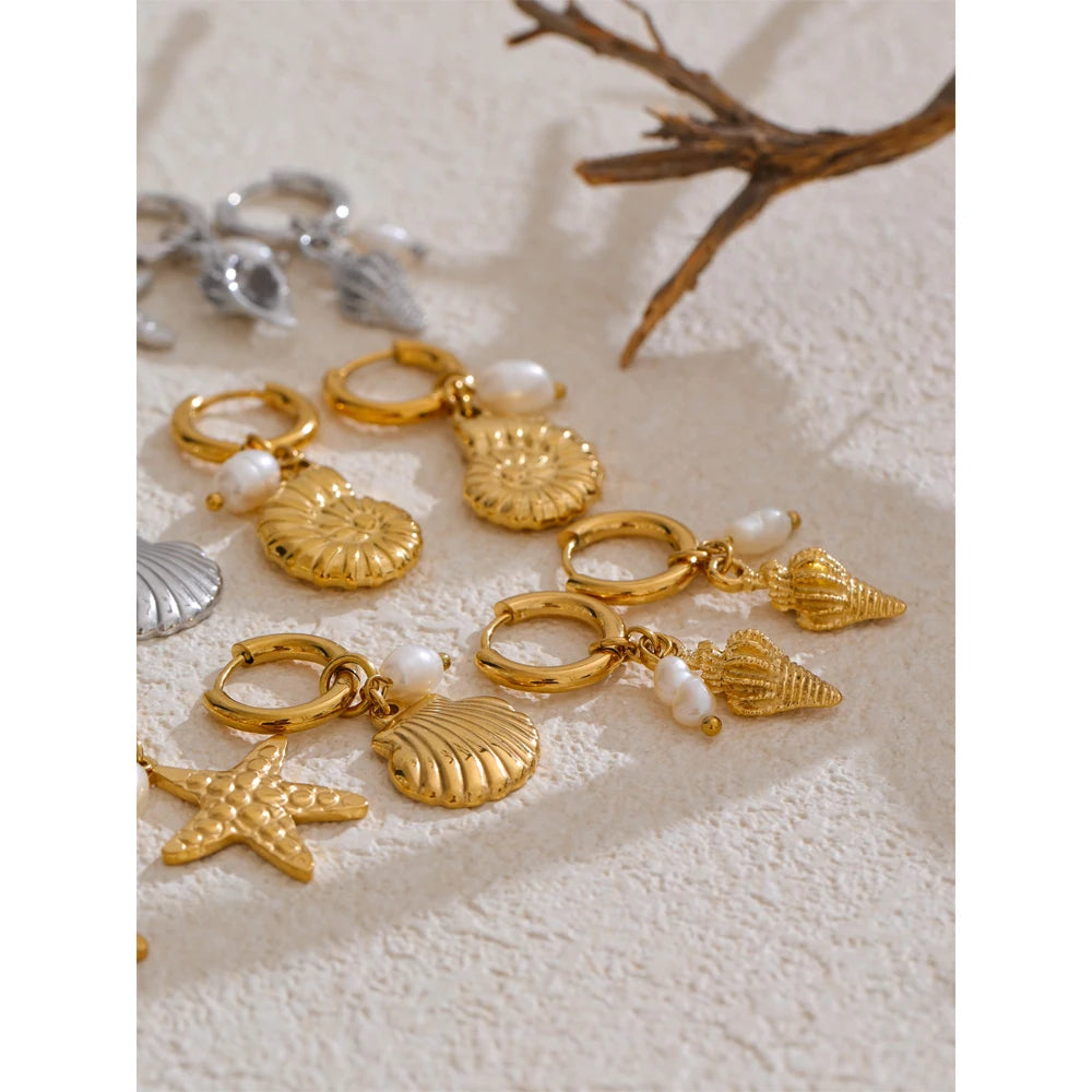 Seashell Charm Earrings Collection