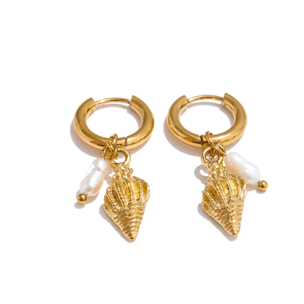 Seashell Charm Earrings Collection