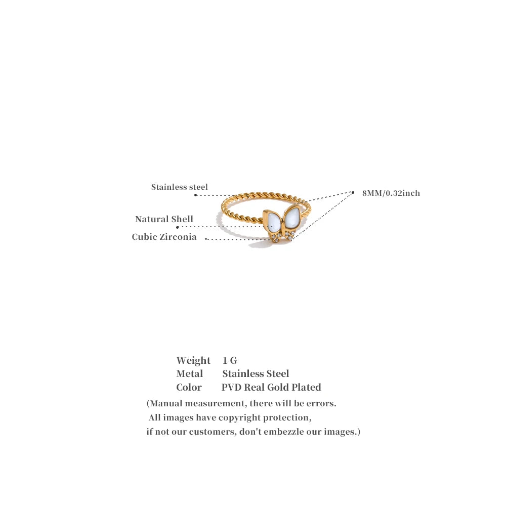 Butterfly Pearl Ring