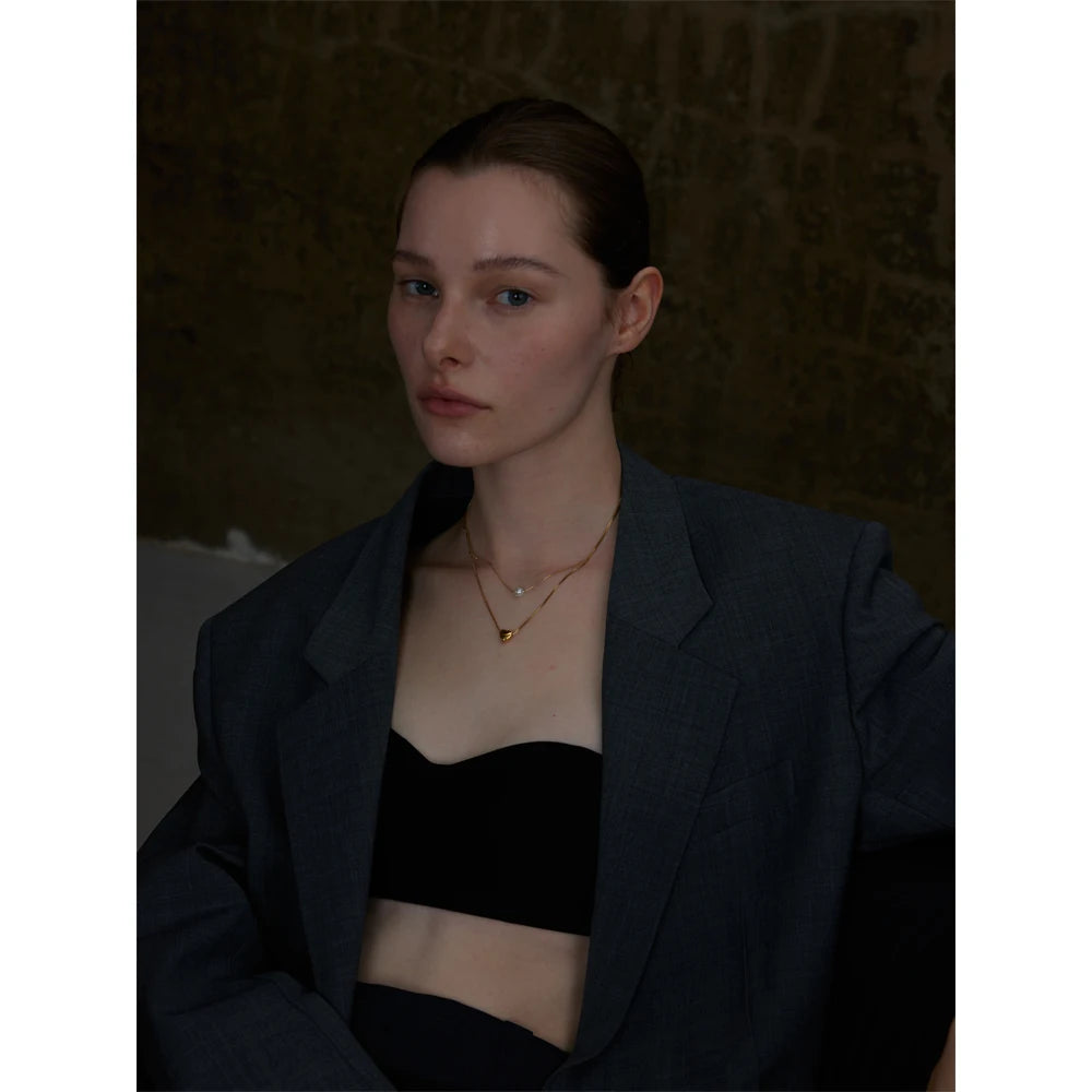 Heart & Pearl Duo Necklace