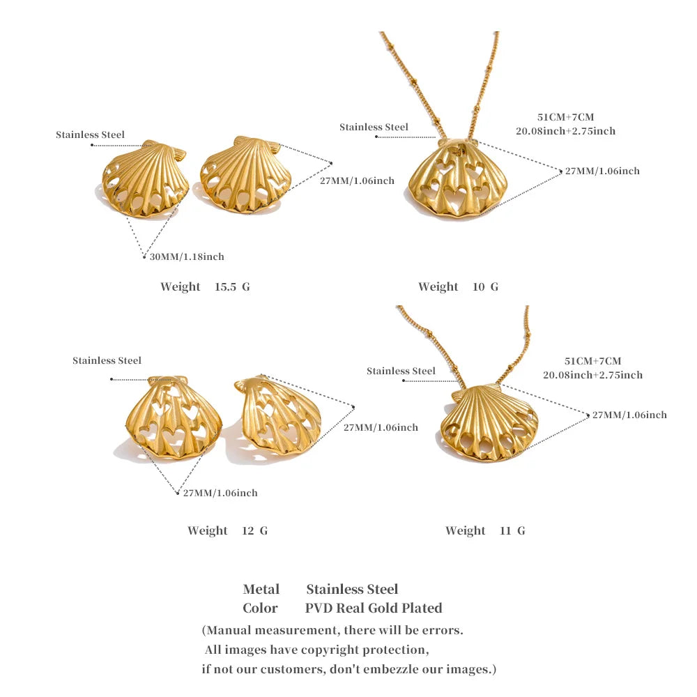 Golden Seashell Duo Set