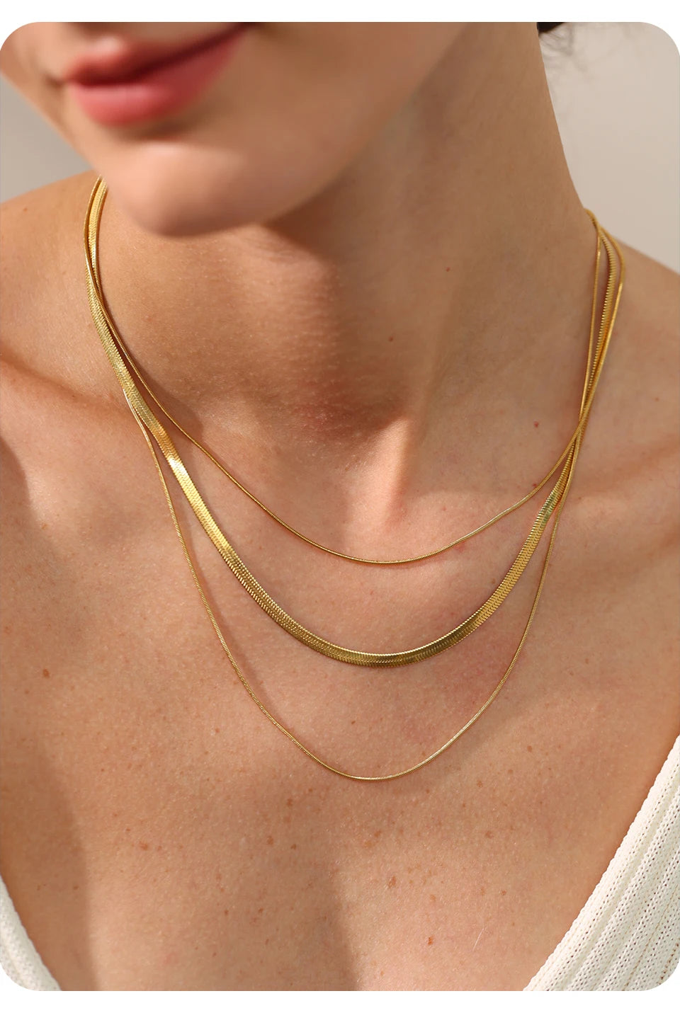 Sleek Layered Tripled Necklace