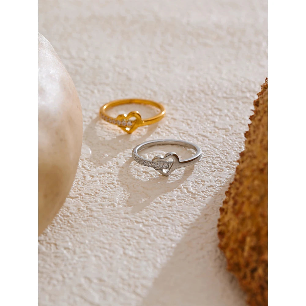 Crystal Heart Ring
