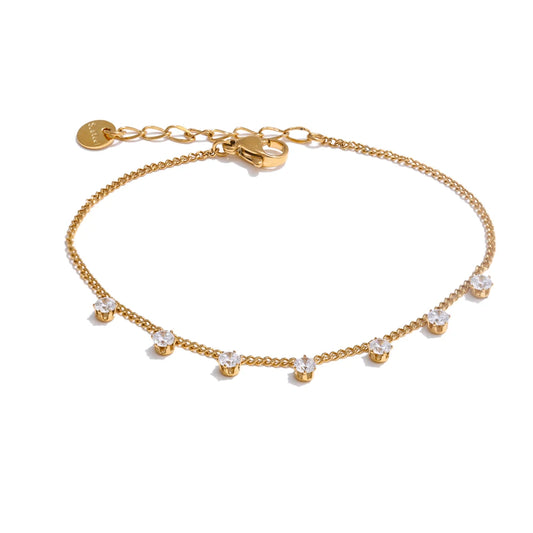 Dainty Crystal Drop Bracelet