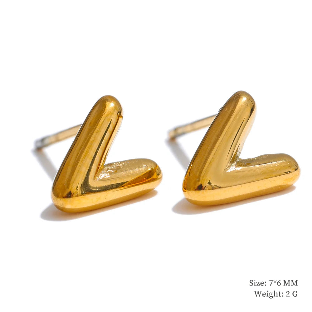Bold Initial Studs