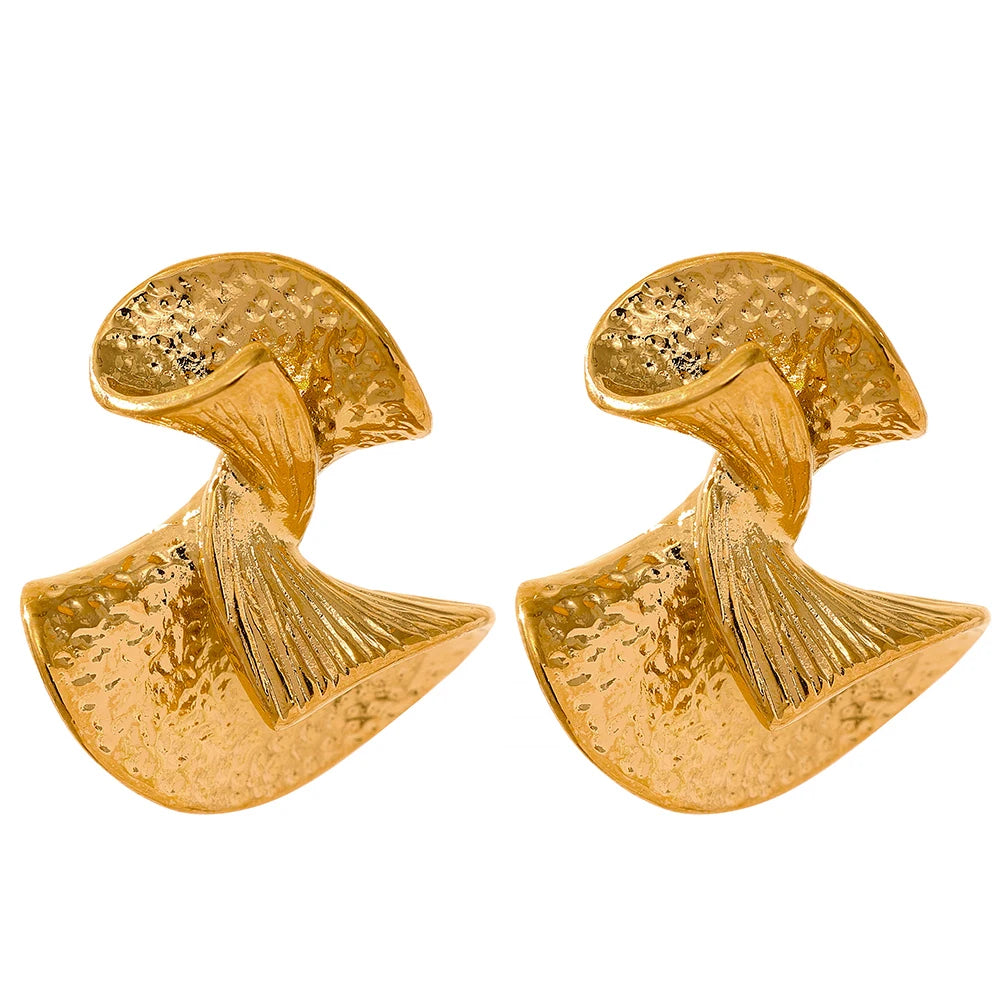 Abstract Fan Earrings