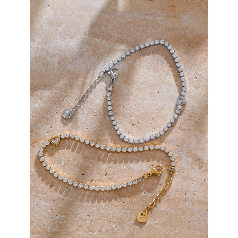 Crystal Heart Bracelet