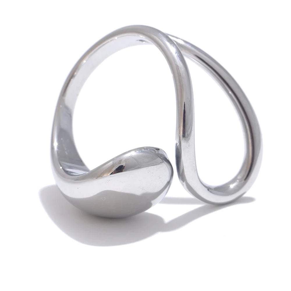 Spiral Sphere Accent Ring