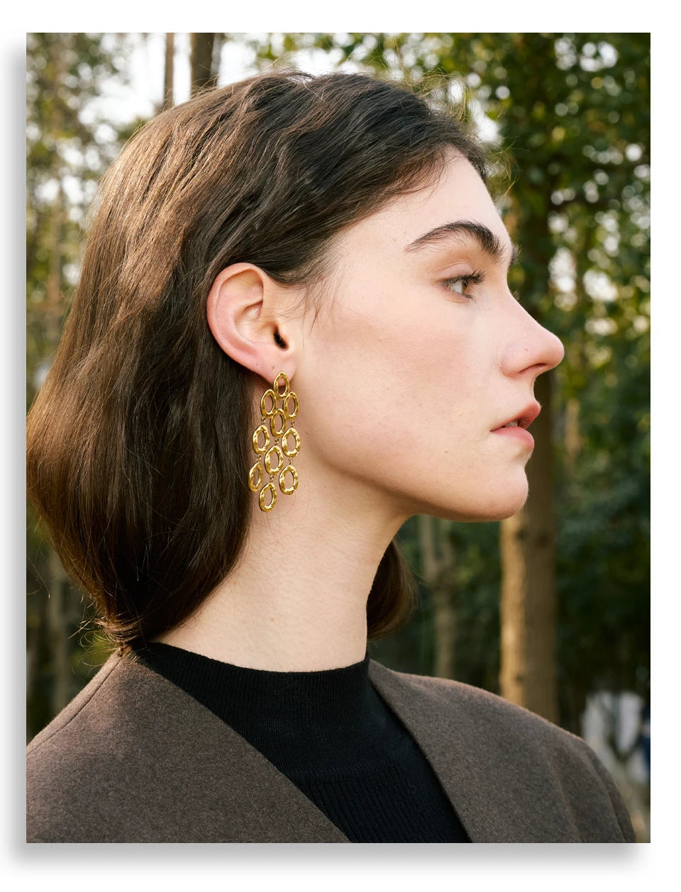 Cascading Gold Link Earrings