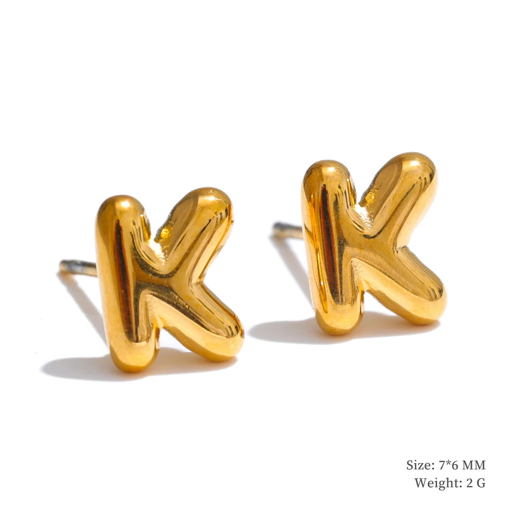 Bold Initial Studs