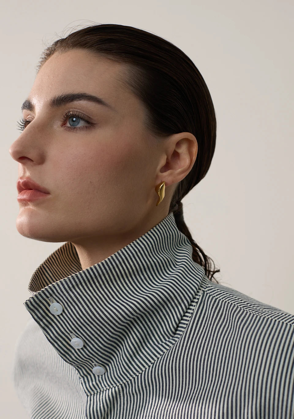Shimmering Gold Stud Earrings