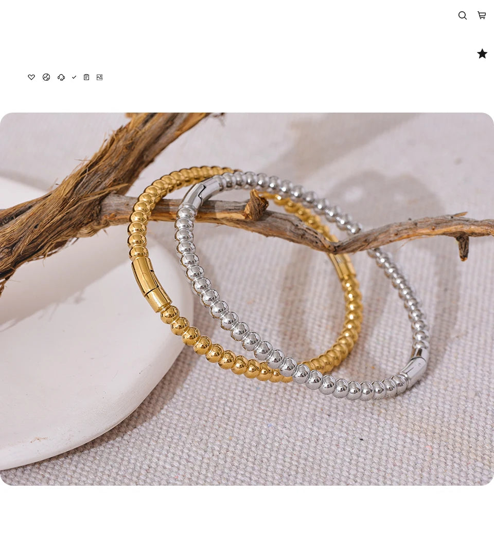 Golden Beaded Chain Bracelet