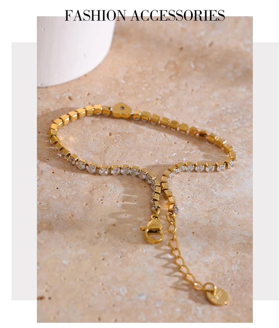 Crystal Heart Bracelet