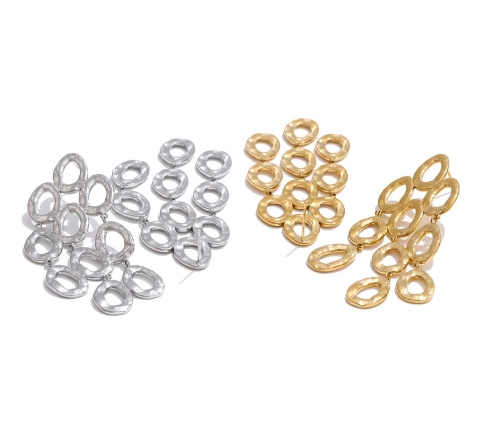 Cascading Gold Link Earrings