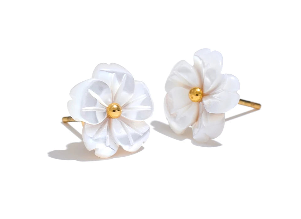White Blossom Studs