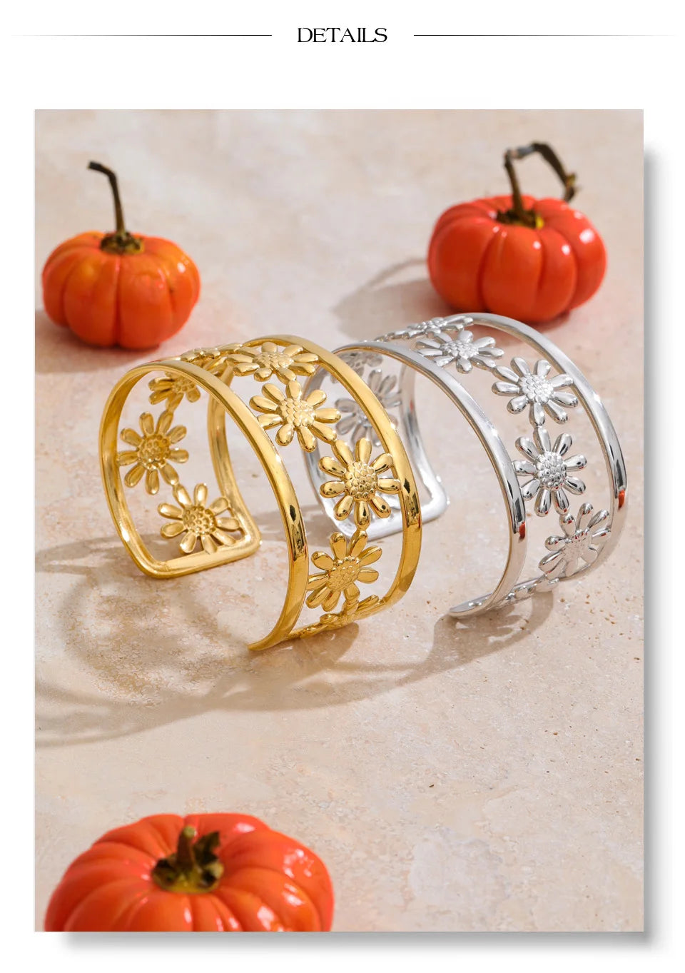 Golden Bloom Cuff Bracelet