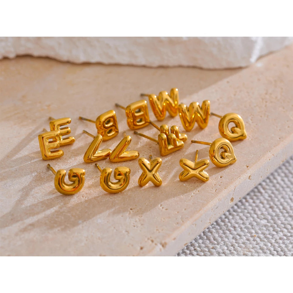 Bold Initial Studs