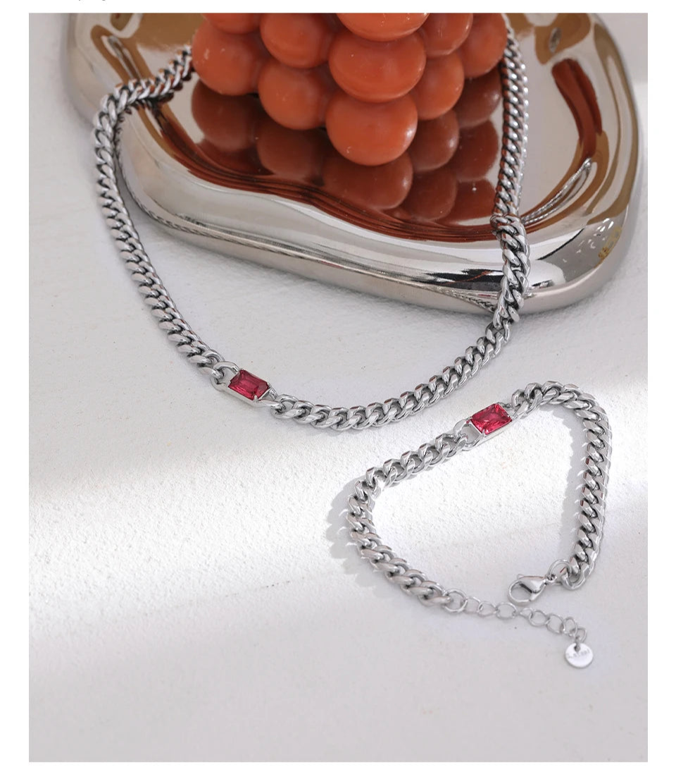 Gold-Plated Chic Chain Set