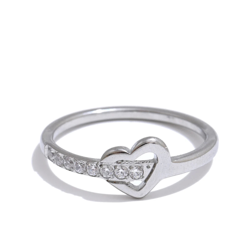 Crystal Heart Ring