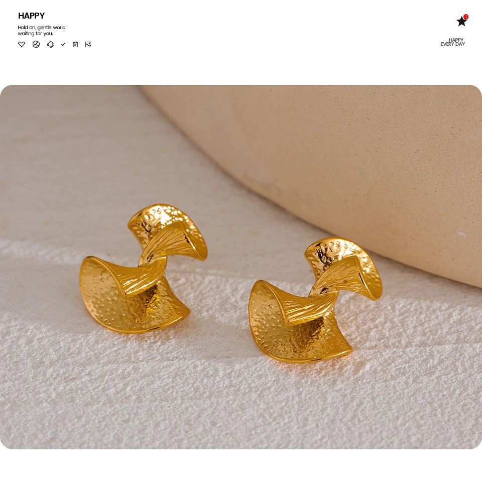 Abstract Fan Earrings