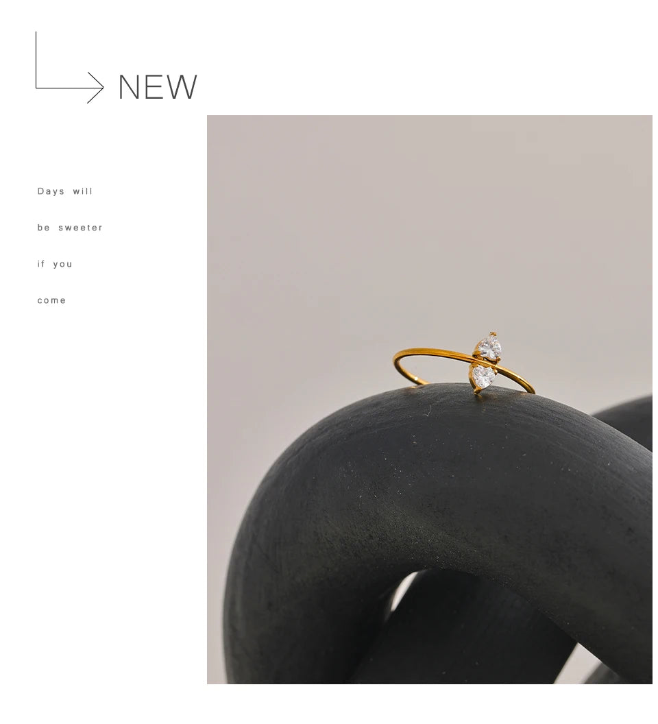 Double Teardrop Ring