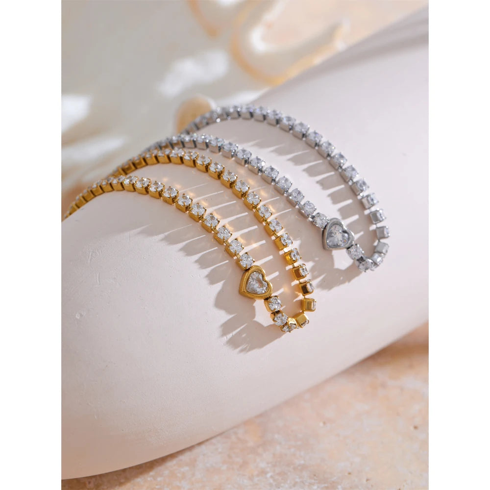 Crystal Heart Bracelet
