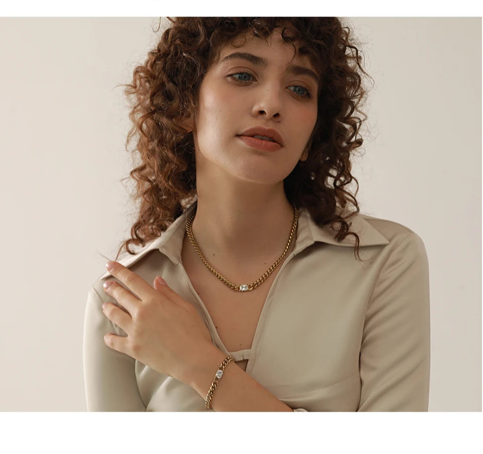 Gold-Plated Chic Chain Set