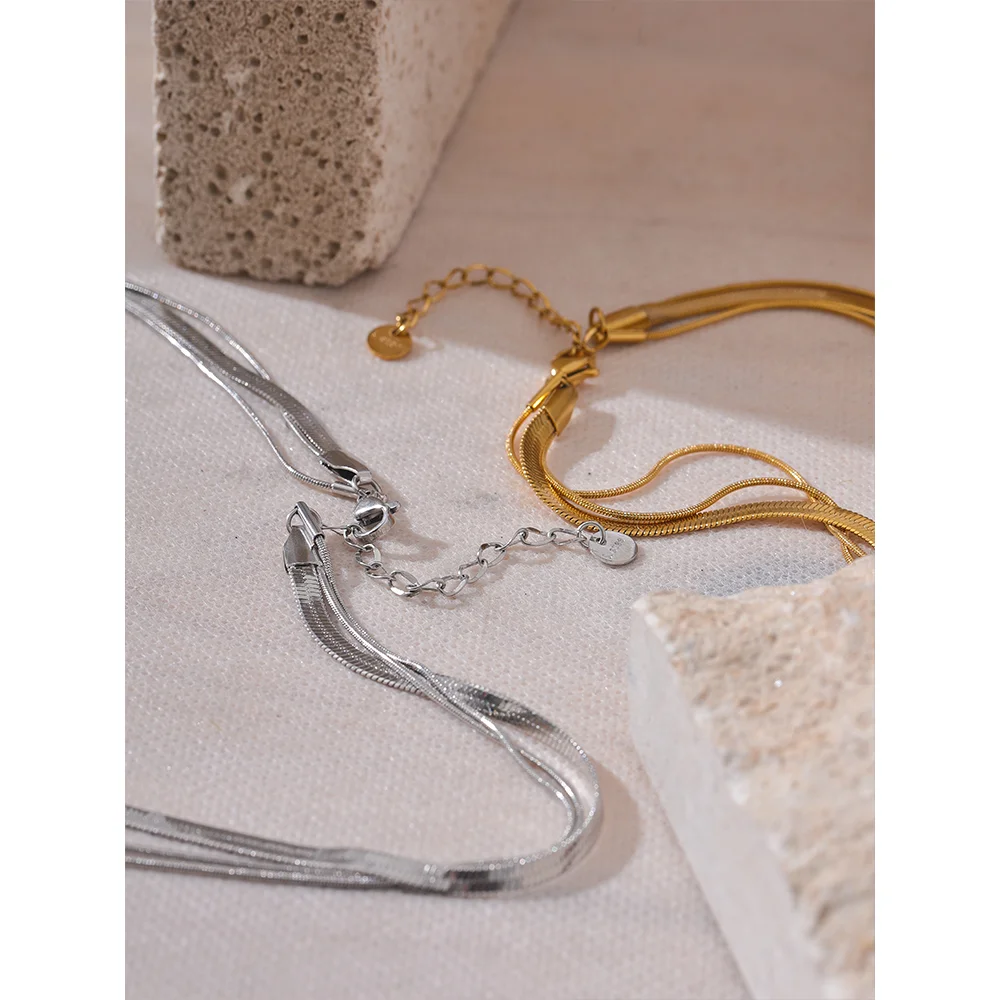 Sleek Layered Tripled Necklace