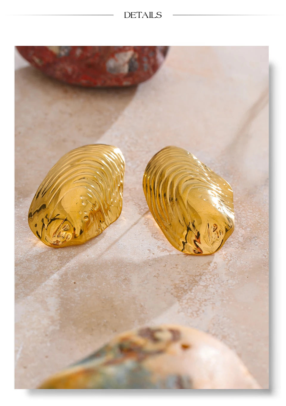 Golden Shell Studs