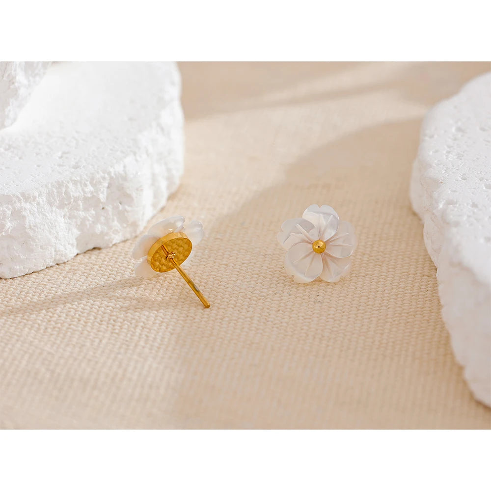 White Blossom Studs