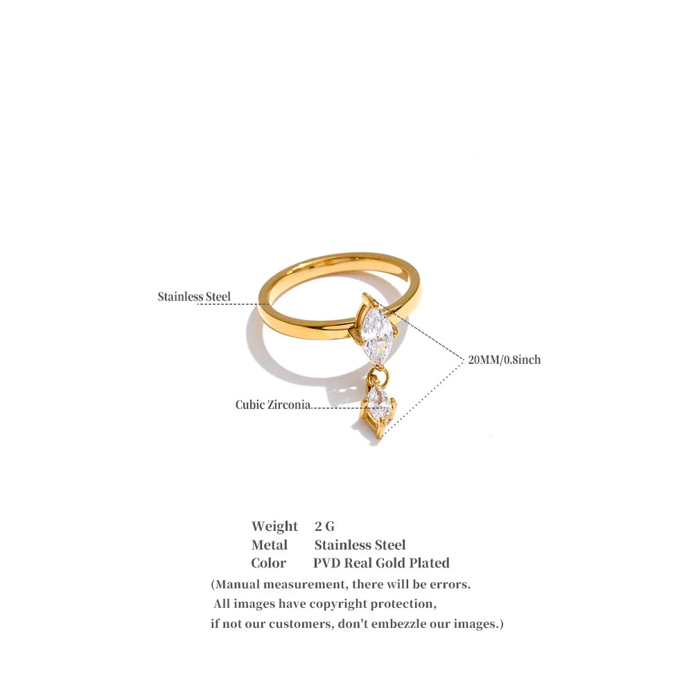 Shiny Drop Ring