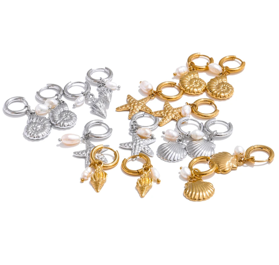 Seashell Charm Earrings Collection