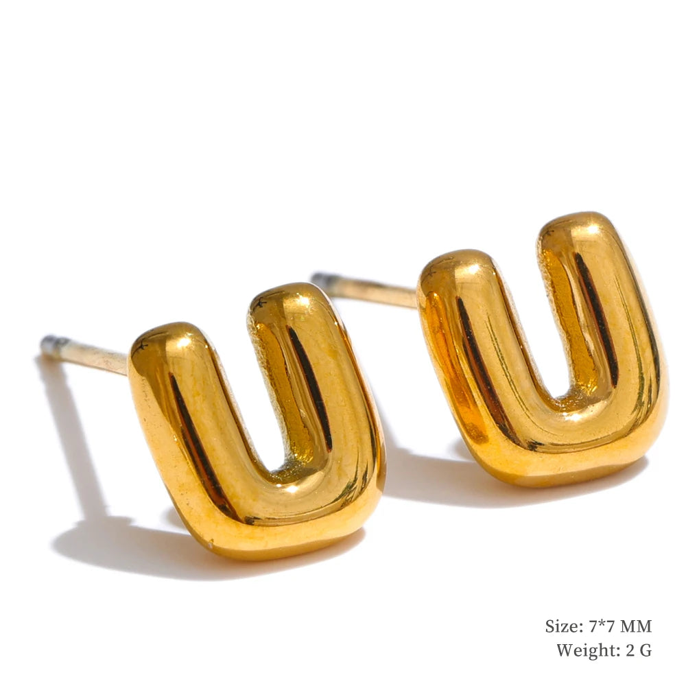 Bold Initial Studs
