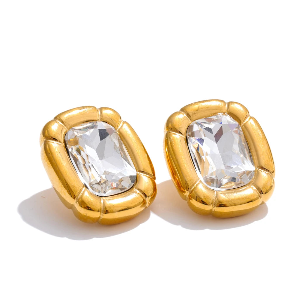 Framed Crystal Necklace & Stud Set