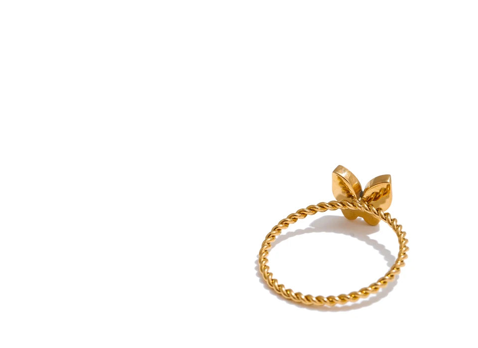Butterfly Pearl Ring