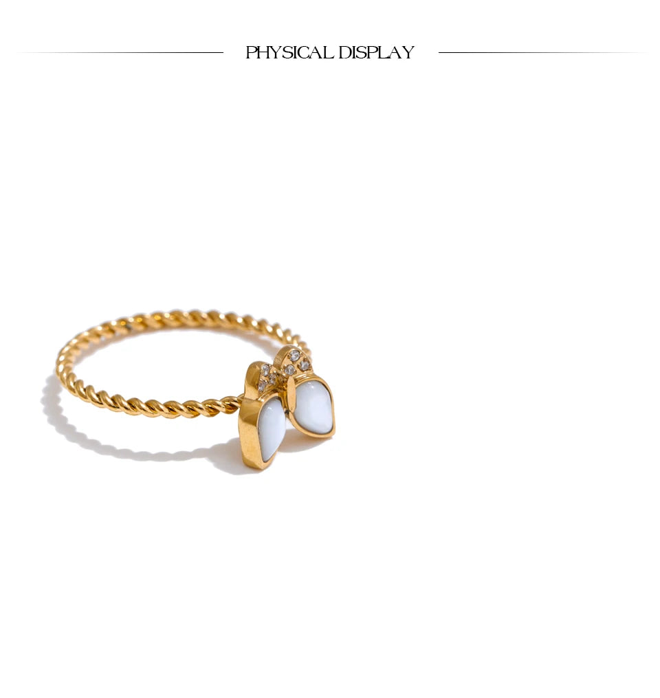 Butterfly Pearl Ring