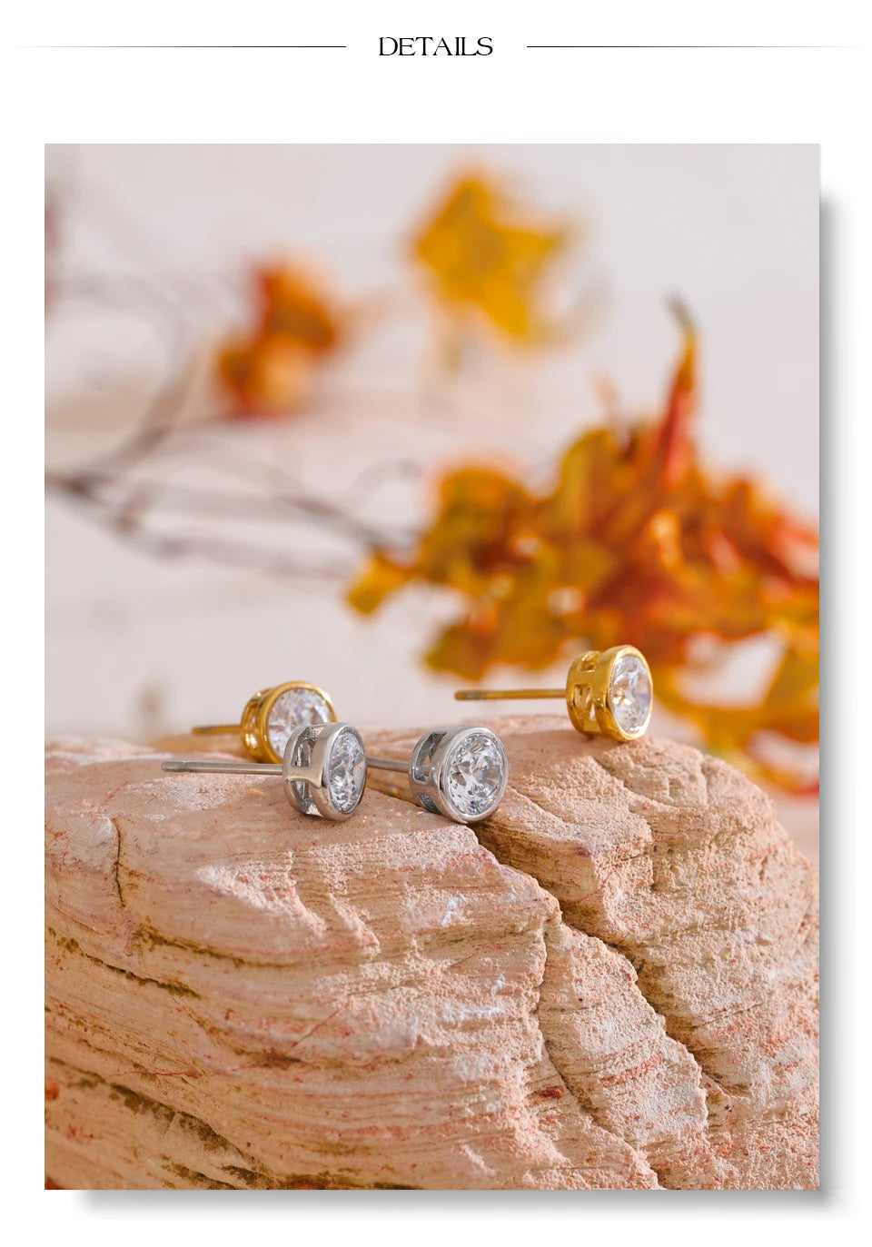 Crystal Round Stud Earrings